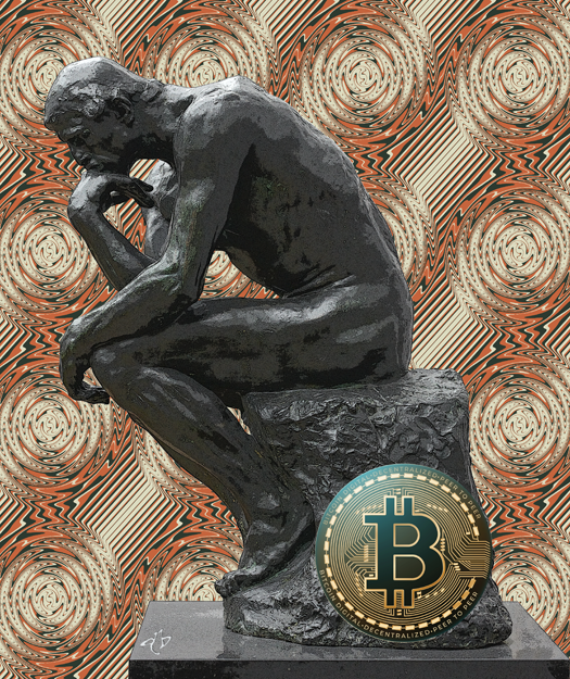 double brain NFT art BTC Thinker